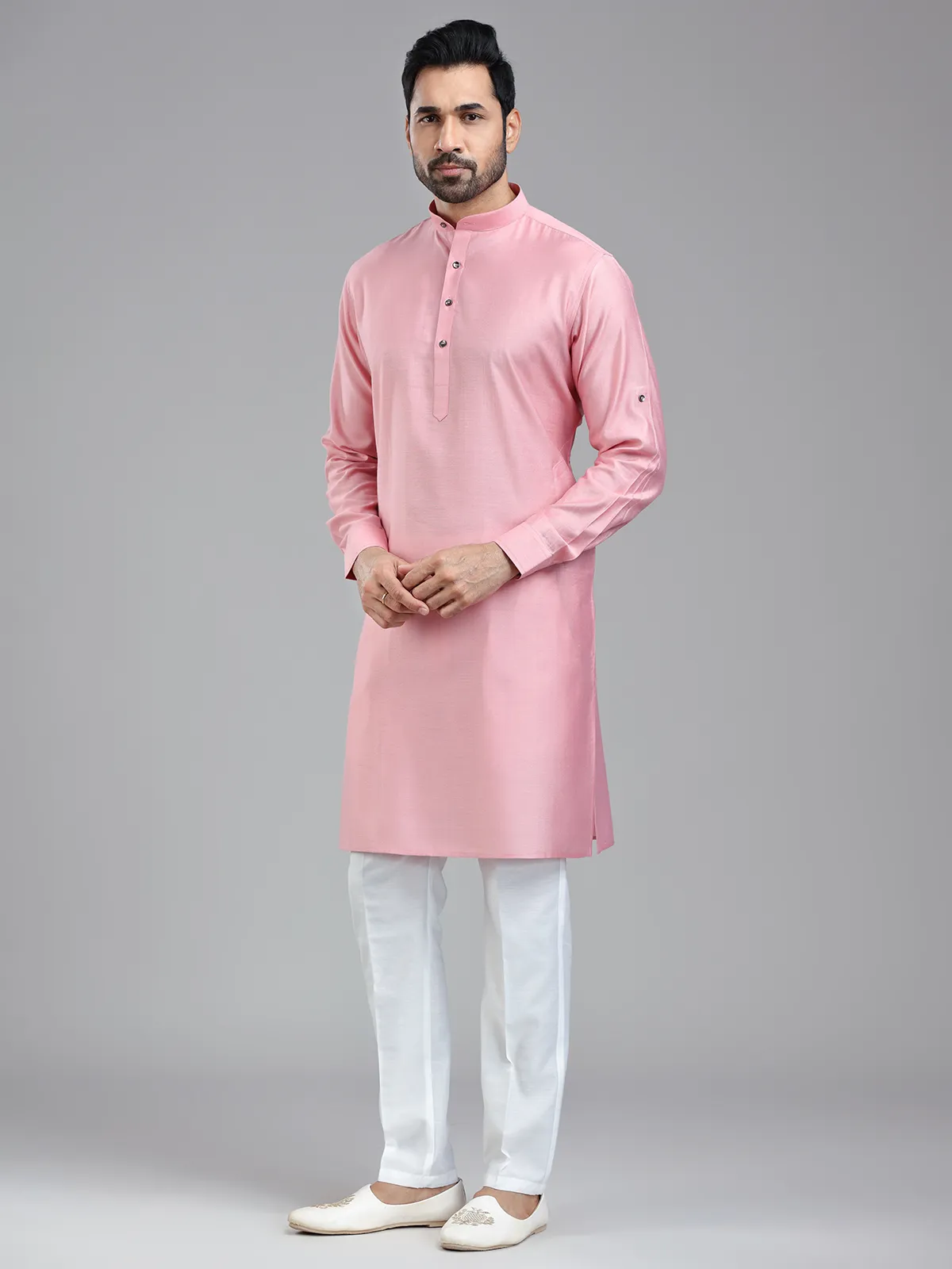 Light pink simple yet classy kurta set for festival