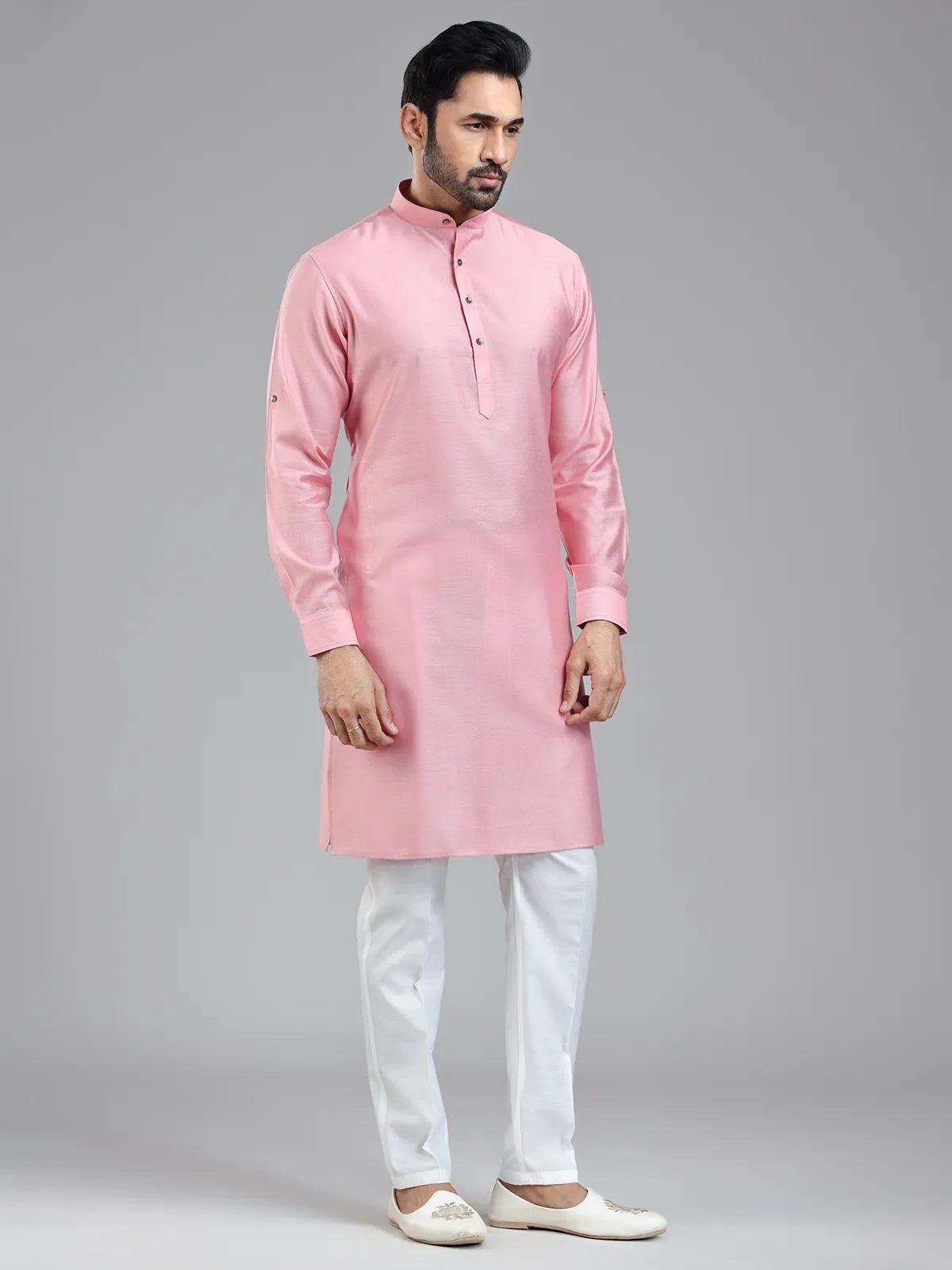 Light pink simple yet classy kurta set for festival