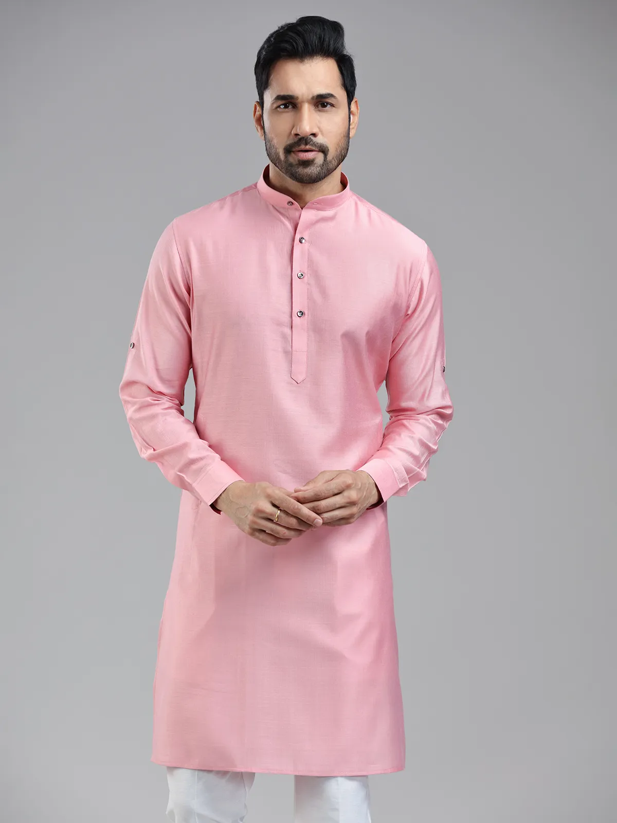 Light pink simple yet classy kurta set for festival
