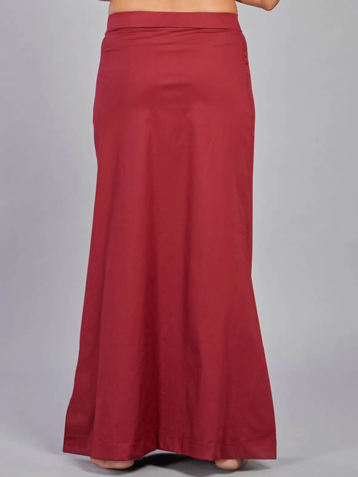 Maroon plain saree shapewear