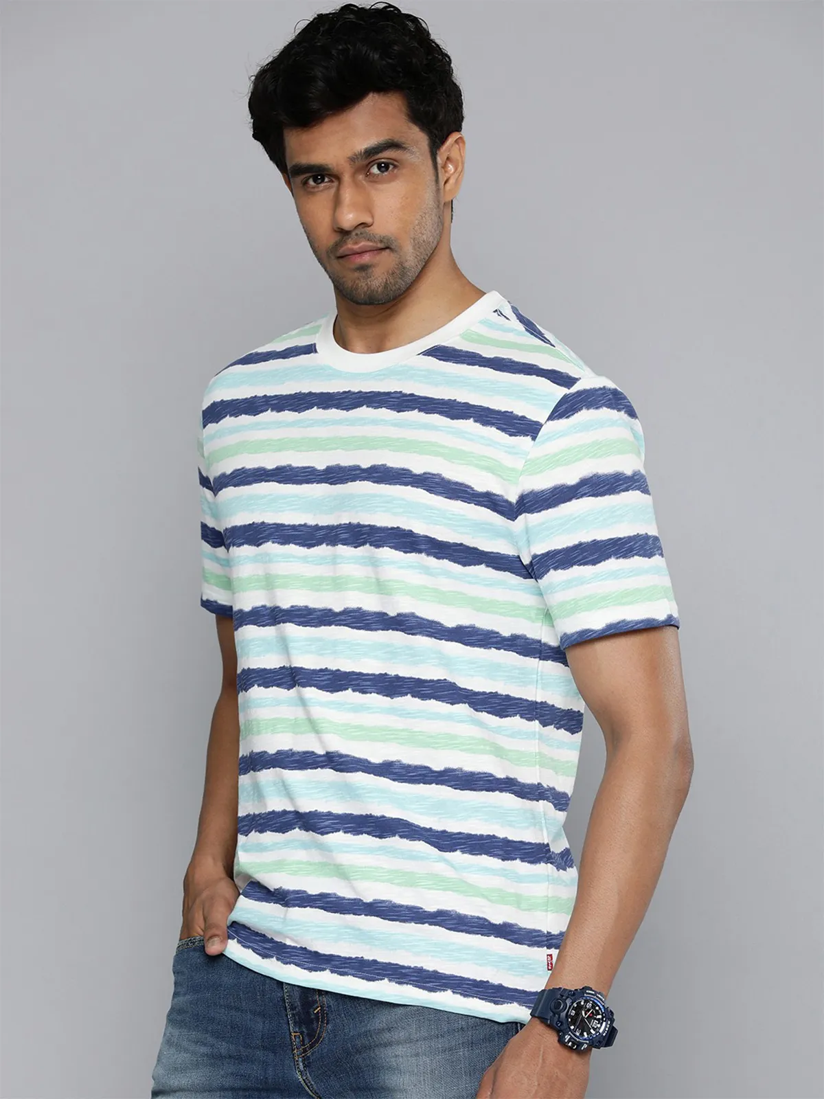 LEVIS multi color stripe casual t-shirt