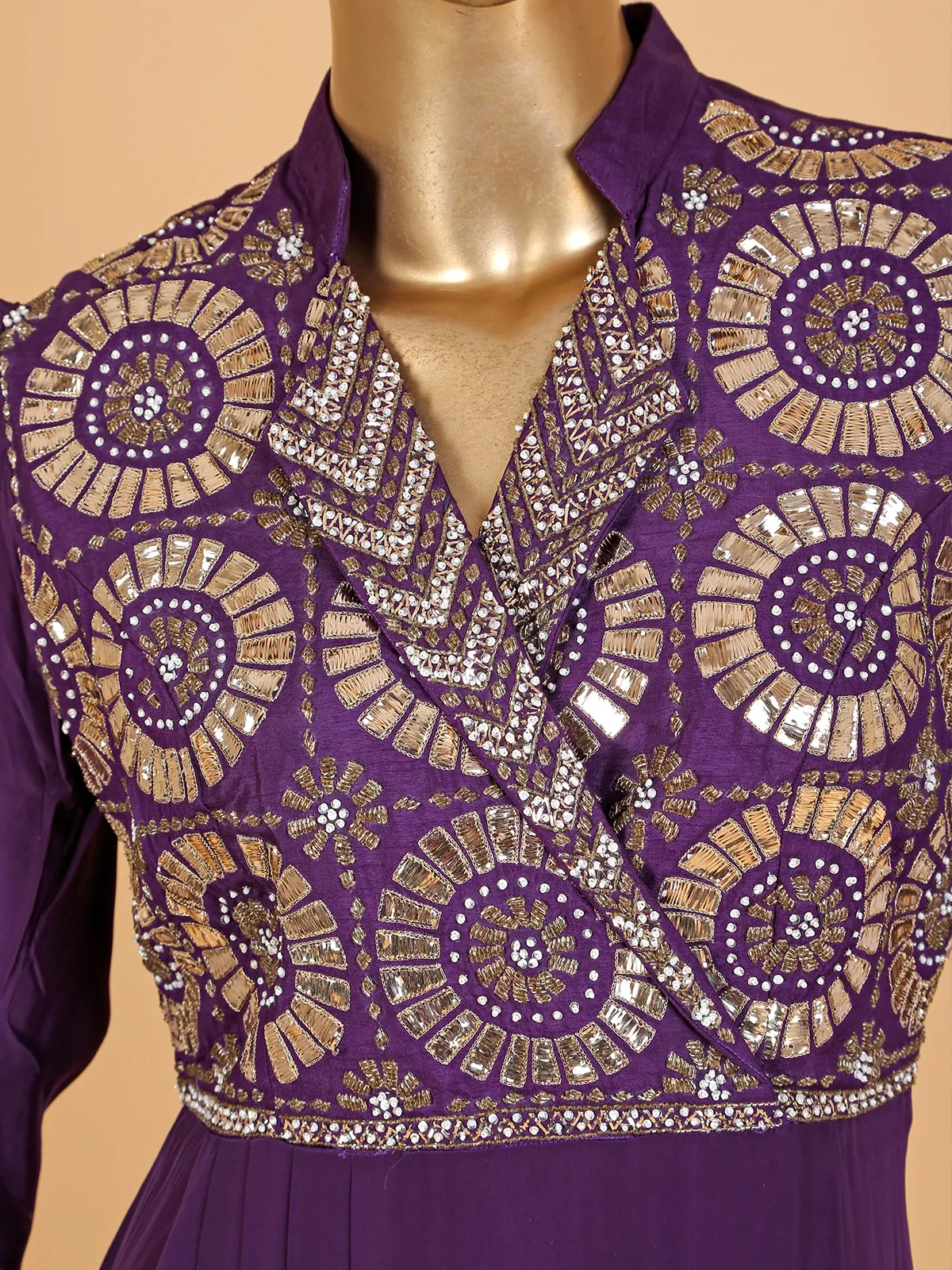 Newest purple silk designer suit