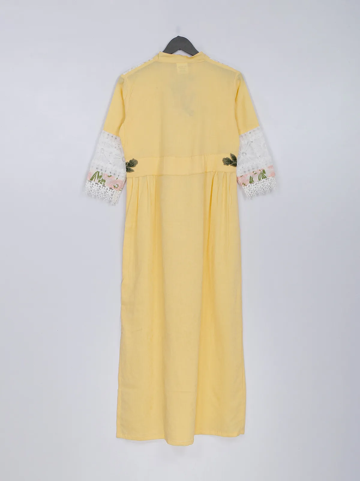 Trendy yellow cotton casual kurti