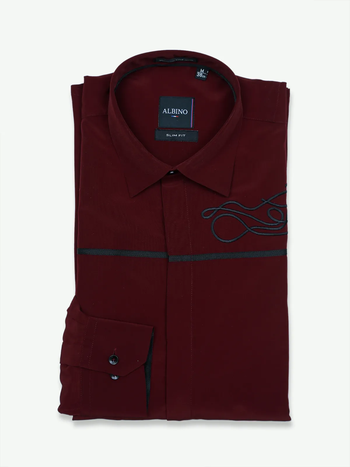 Albino maroon cotton shirt