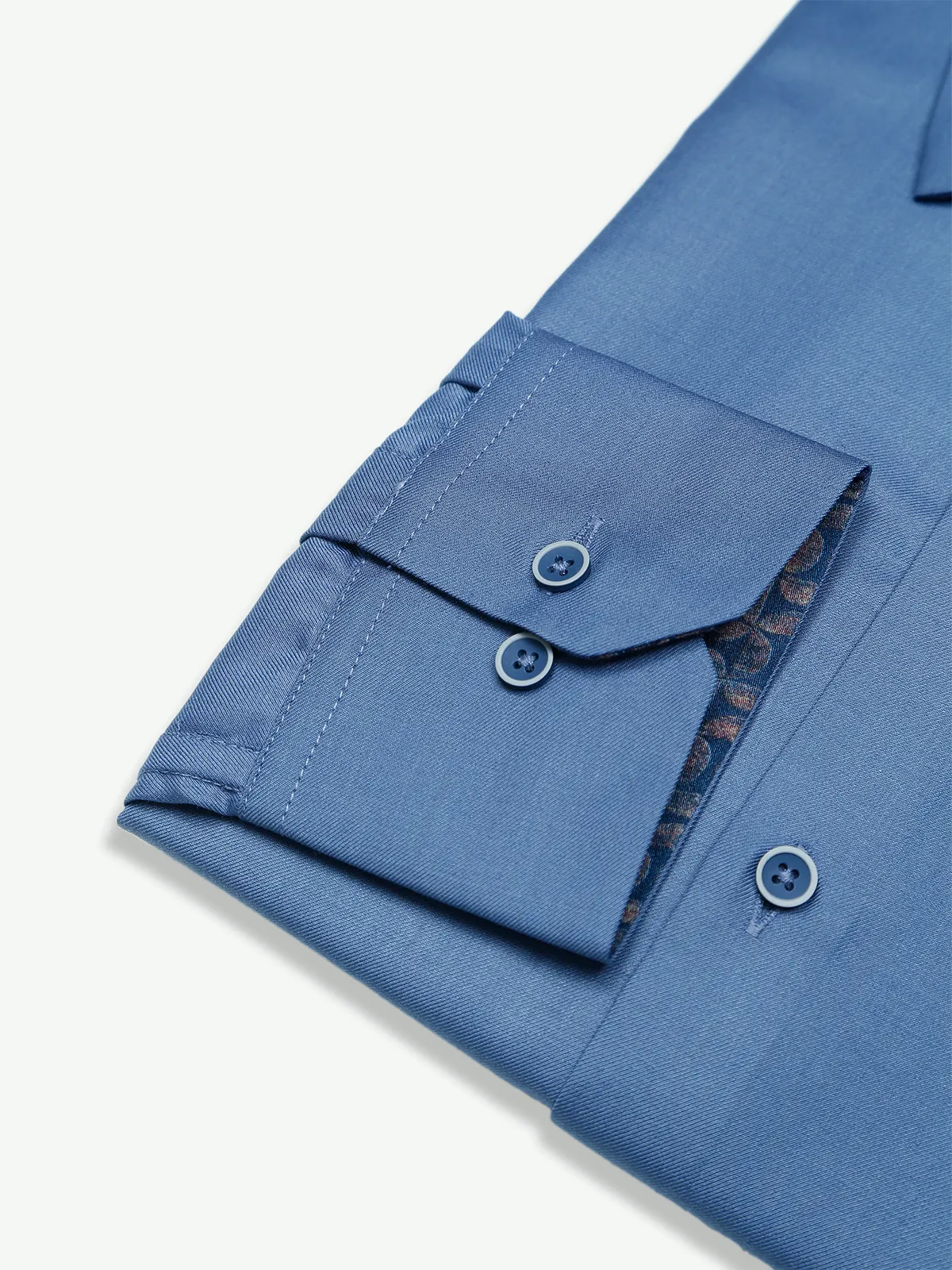 Albino plain blue cotton shirt