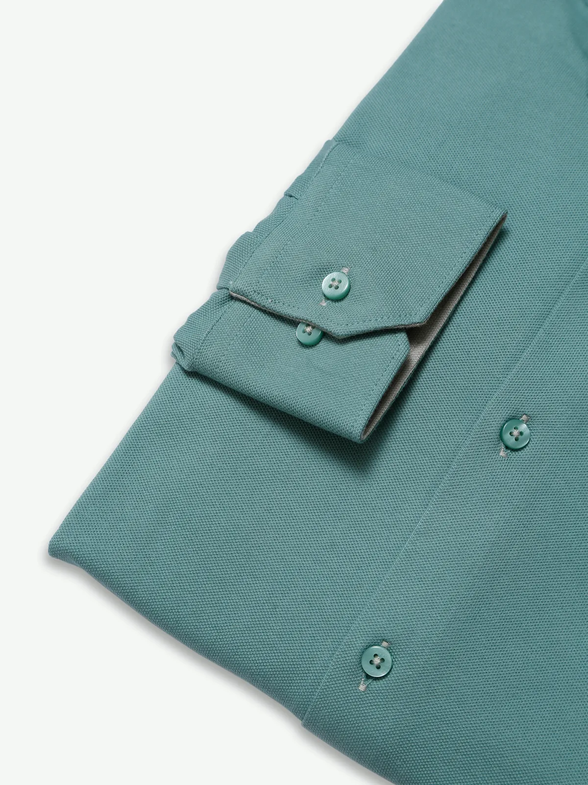 Albino teal green cotton plain shirt