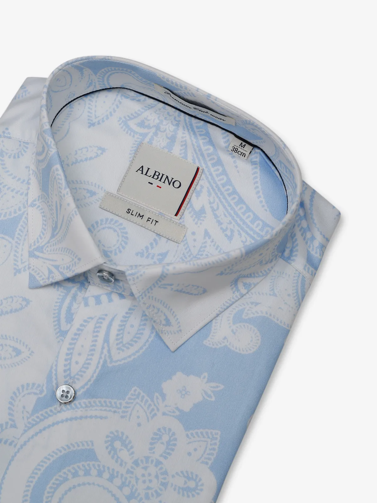 Albino sky blue printed shirt