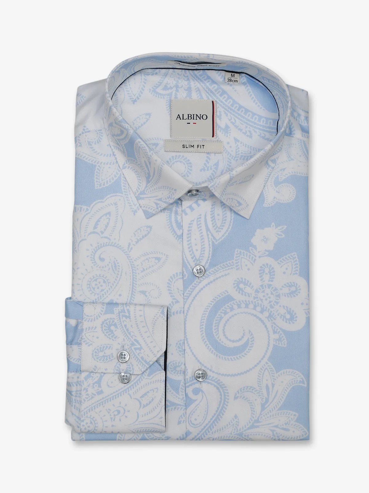 Albino sky blue printed shirt