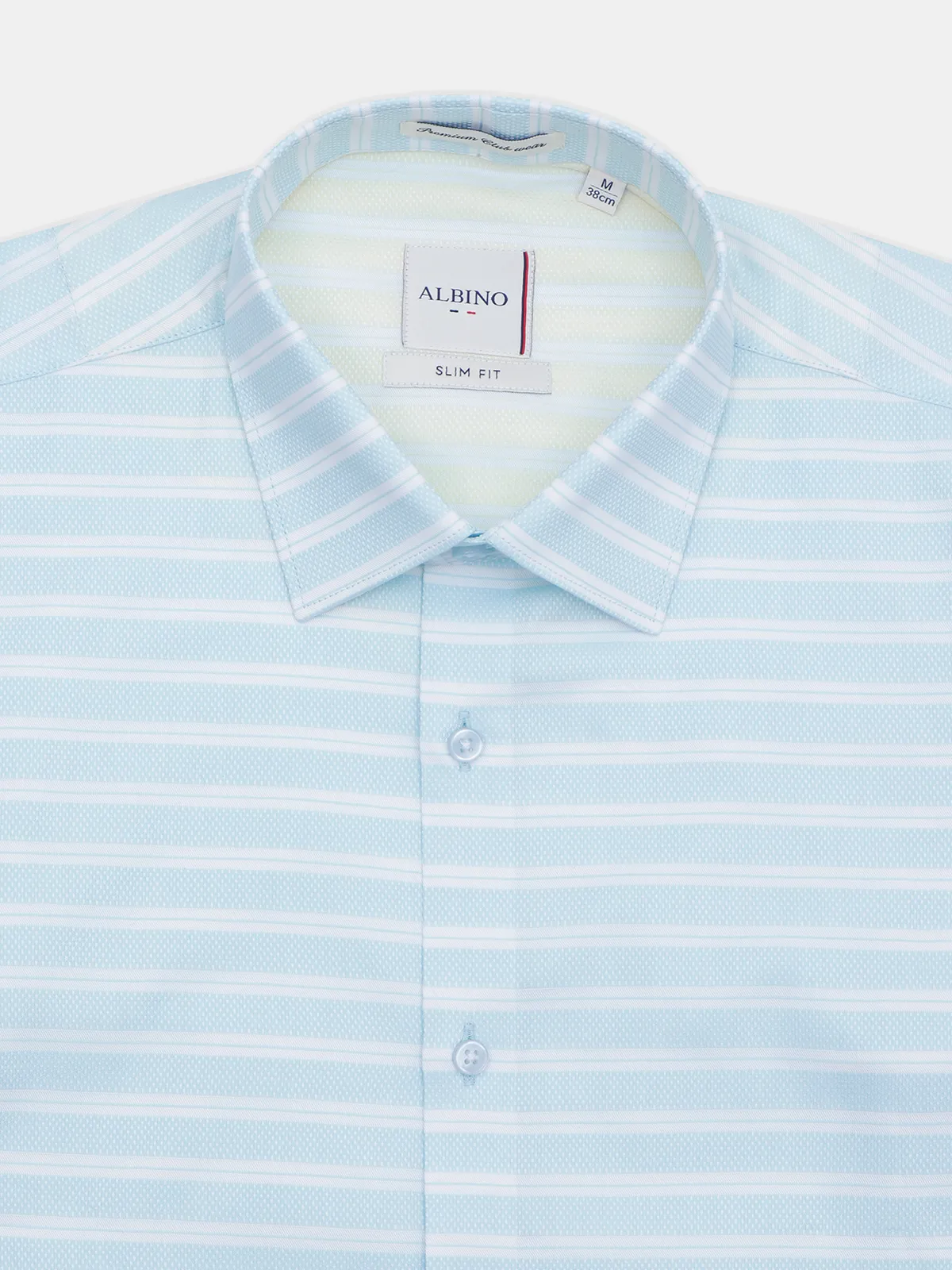 Albino striped sky blue shade casual fit shirt