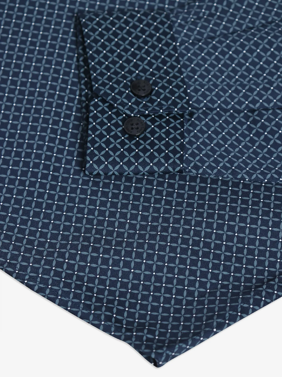 Allen Solly cotton navy printed shirt