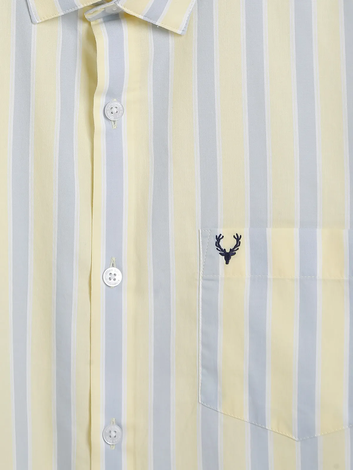 Allen Solly light yellow stripe shirt