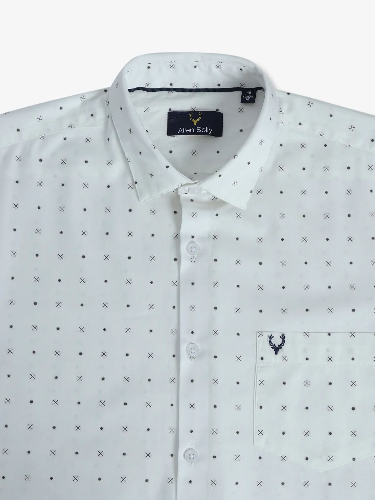 Allen Solly printed white shirt