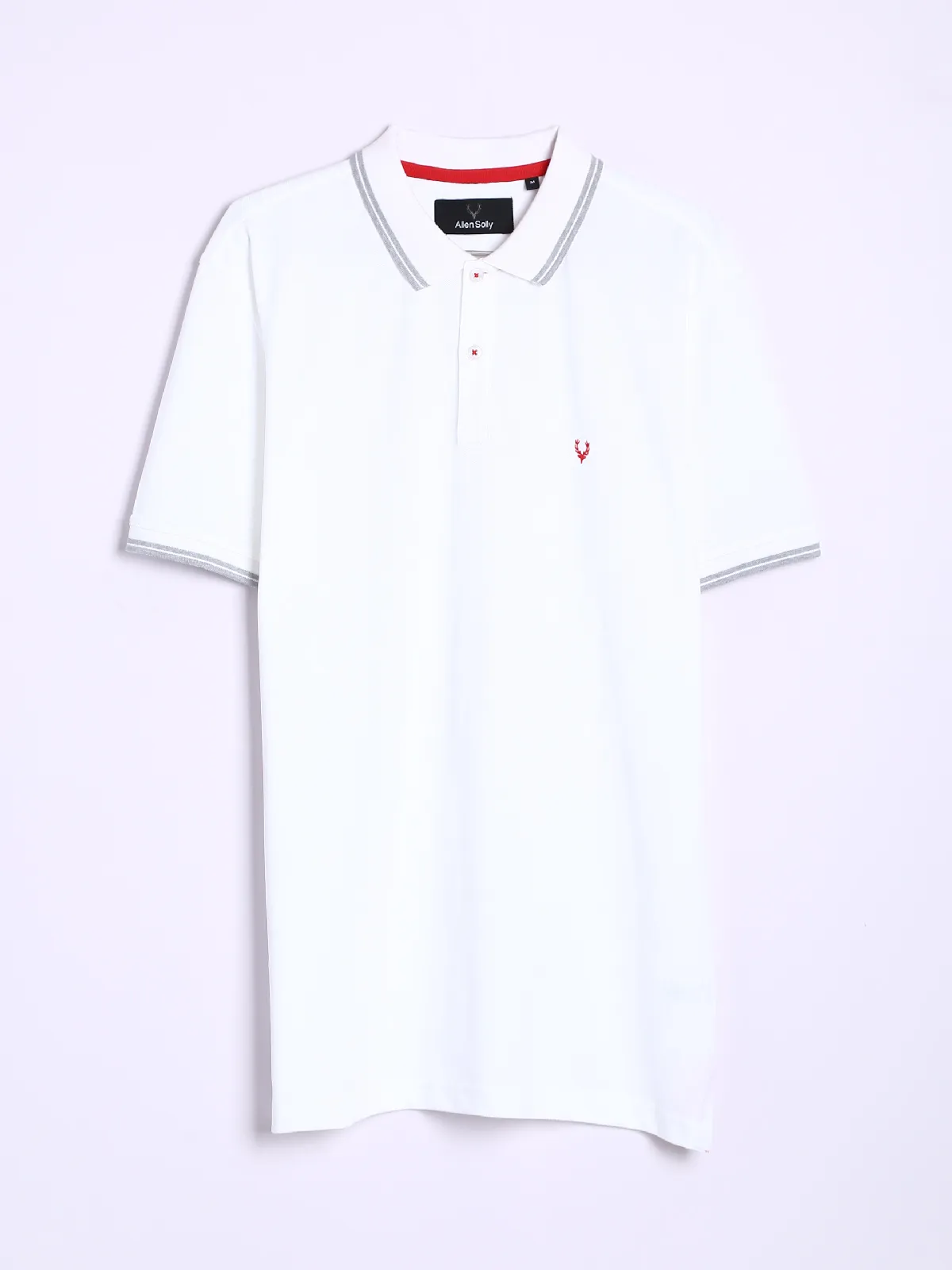 Allen Solly white casual plain t shirt