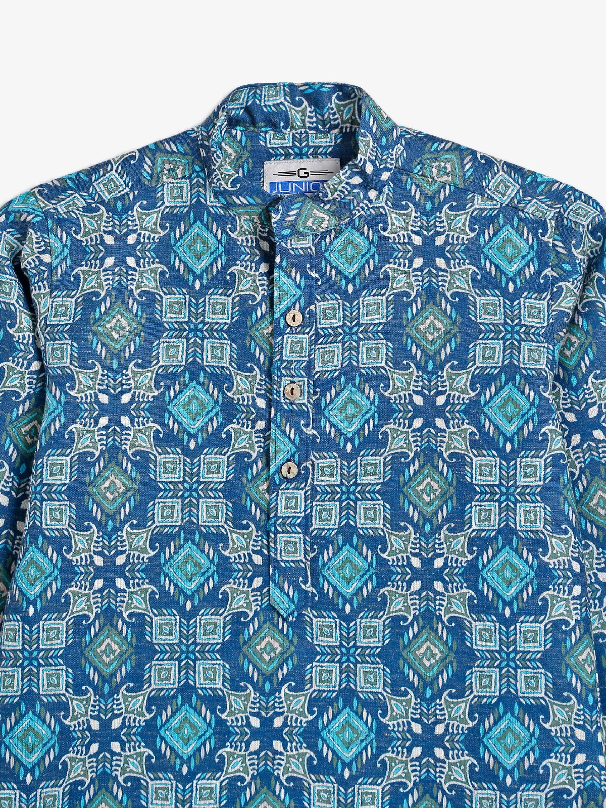 Amazing navy printed cotton kurta