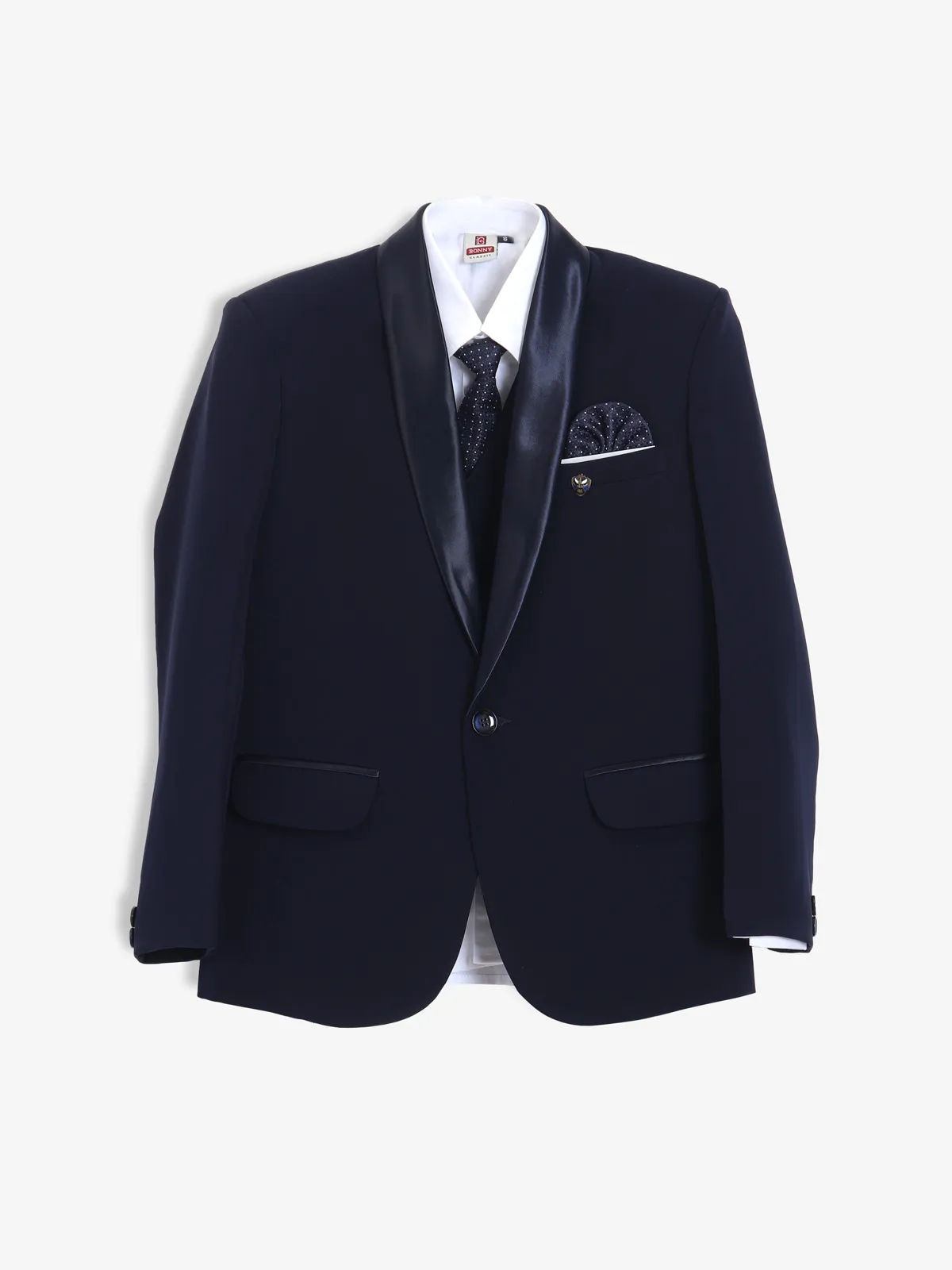 Amazing navy terry rayon coat suit