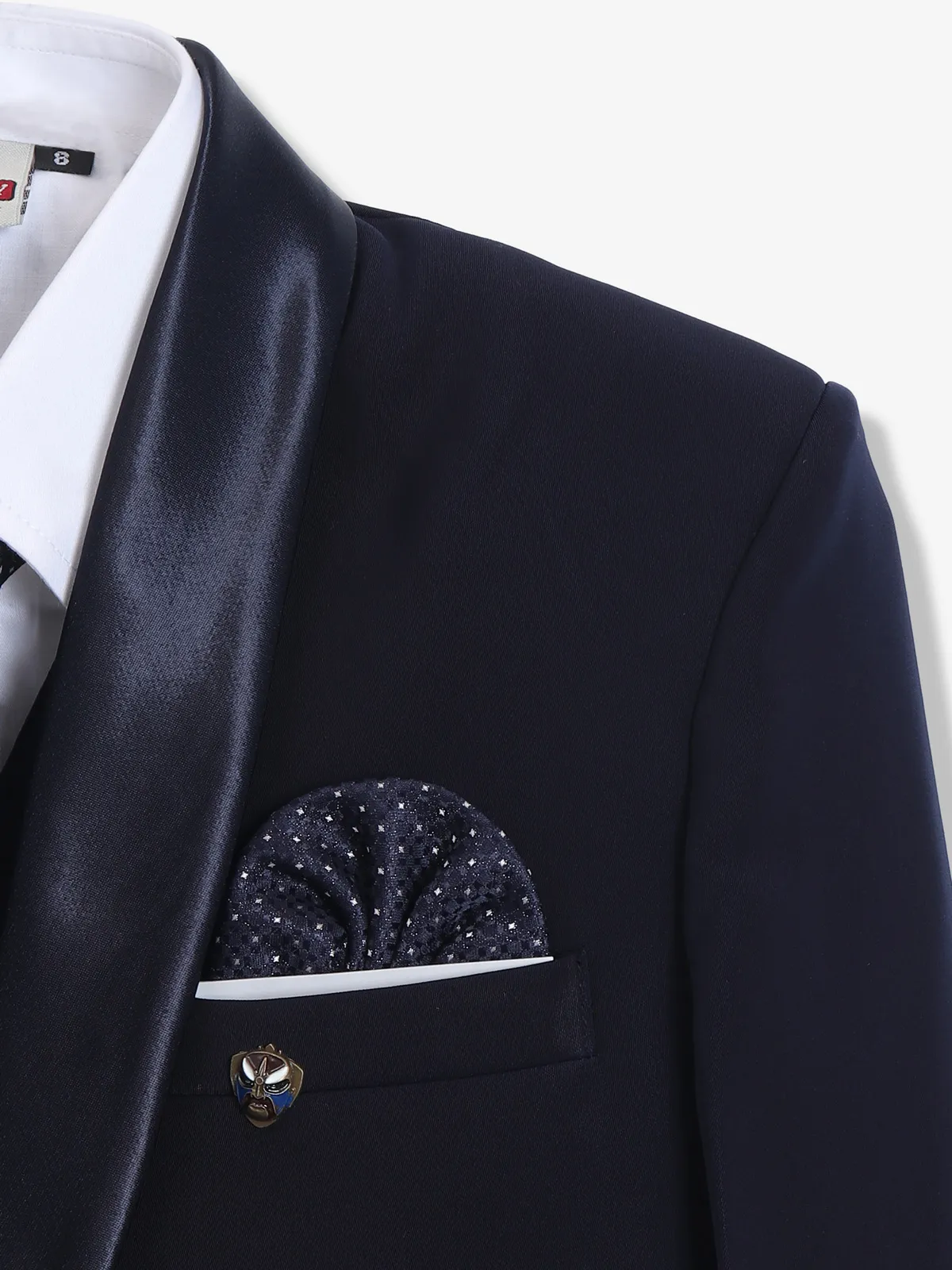 Amazing navy terry rayon coat suit