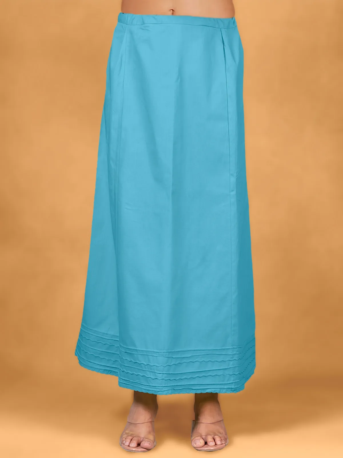 Aqua plain cotton petticoat