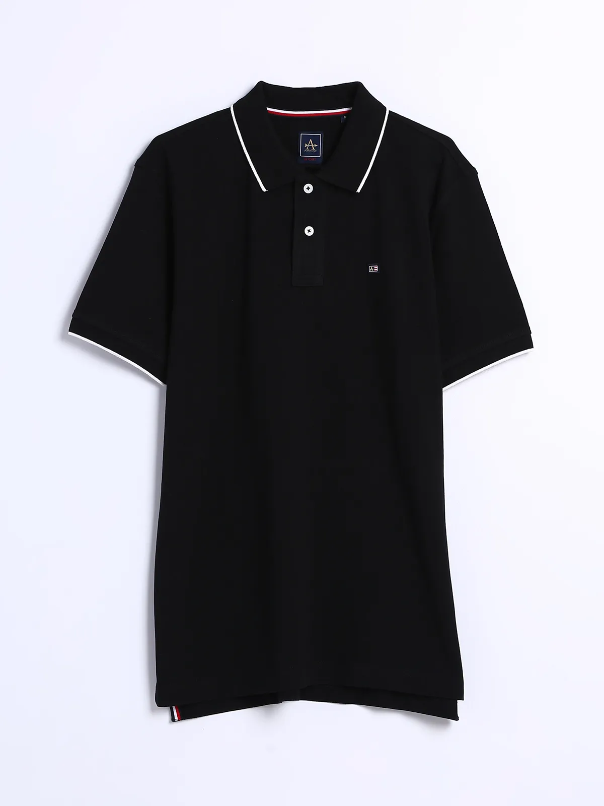 Arrow black cotton polo t shirt