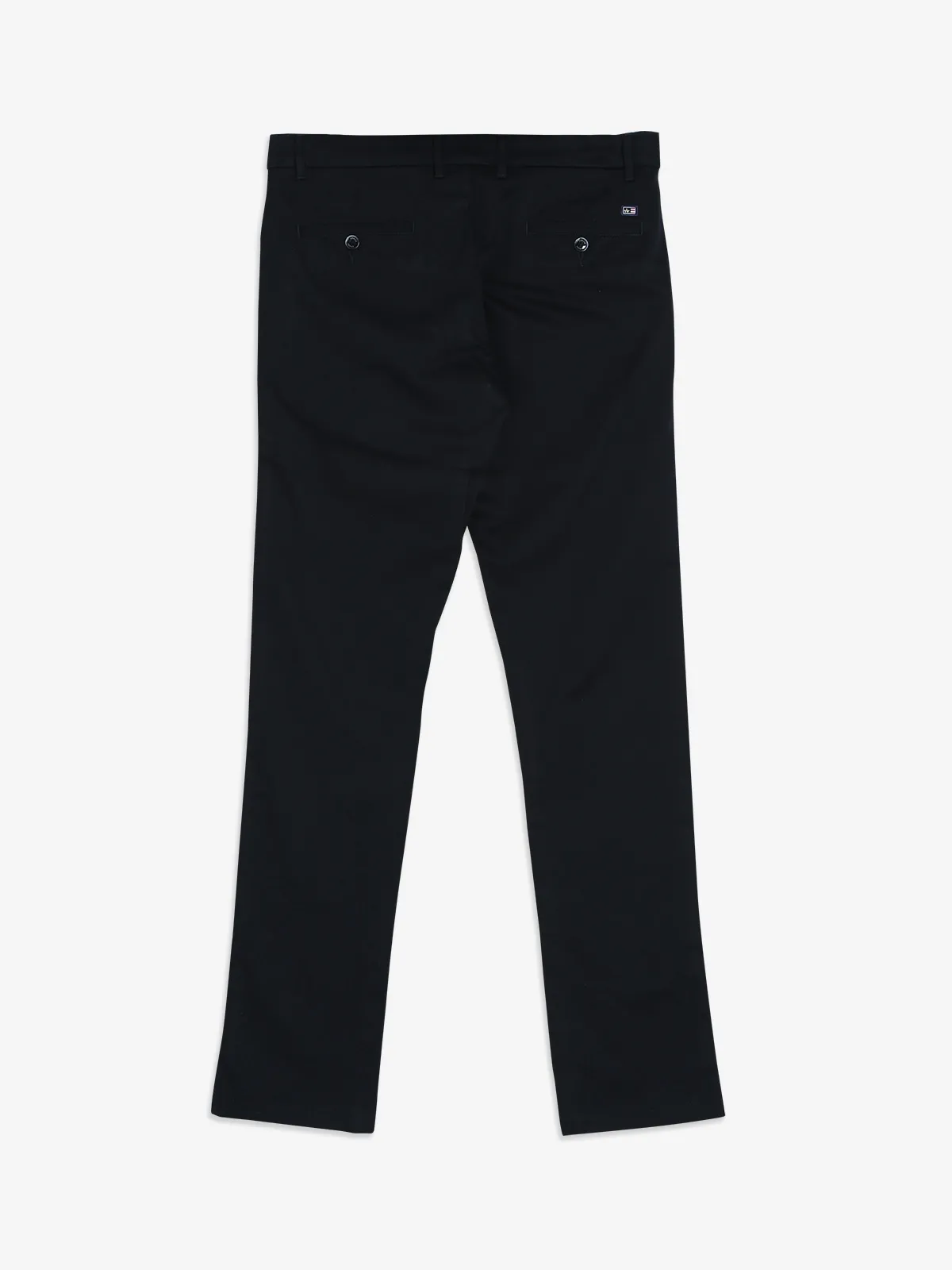 Arrow black cotton solid trouser