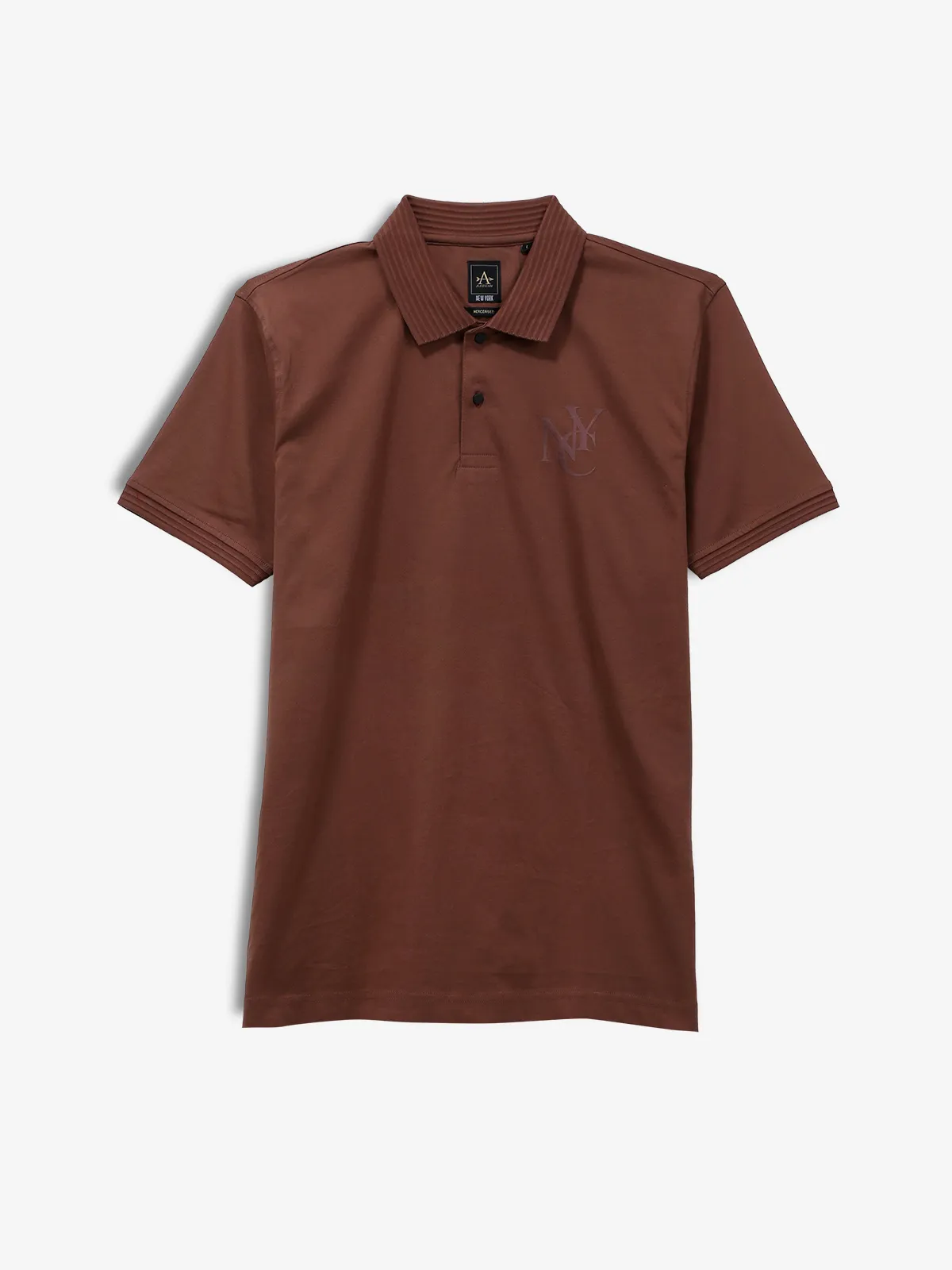 ARROW NEW YORK plain brown cotton t-shirt