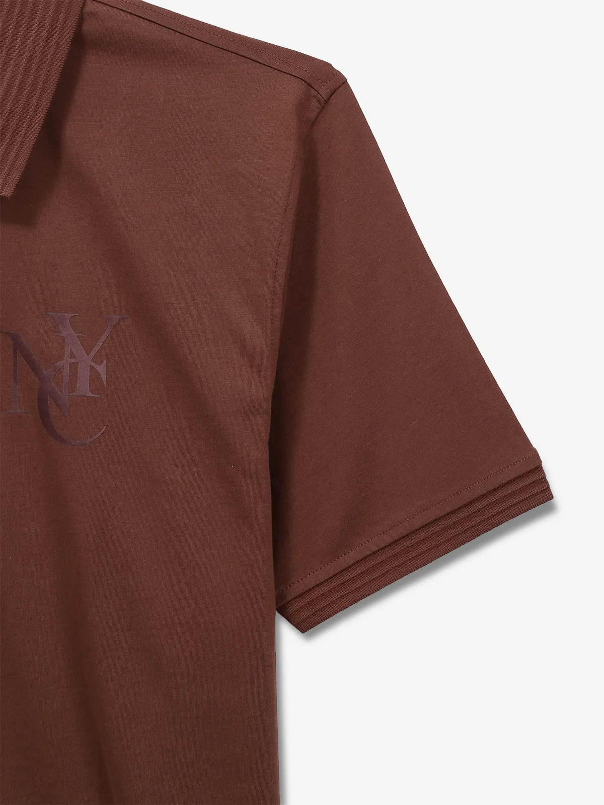 ARROW NEW YORK plain brown cotton t-shirt