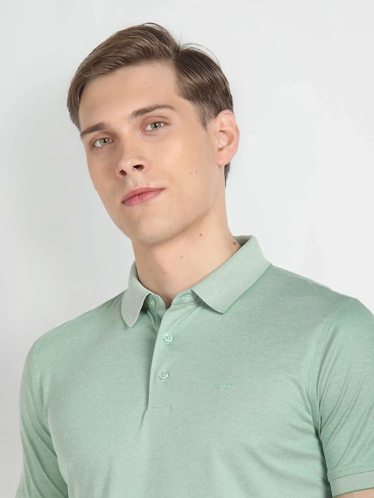 ARROW SPORT light green plain t-shirt