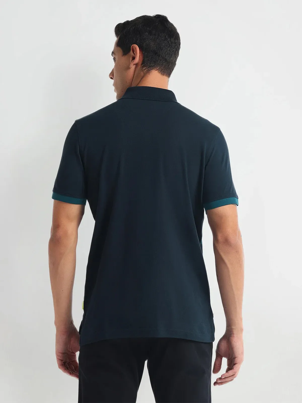 ARROW SPORT navy cotton polo t-shirt