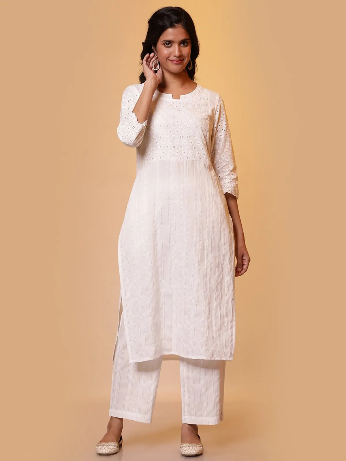 AURELIA off white cotton palazzo setG3WPS03700 United States