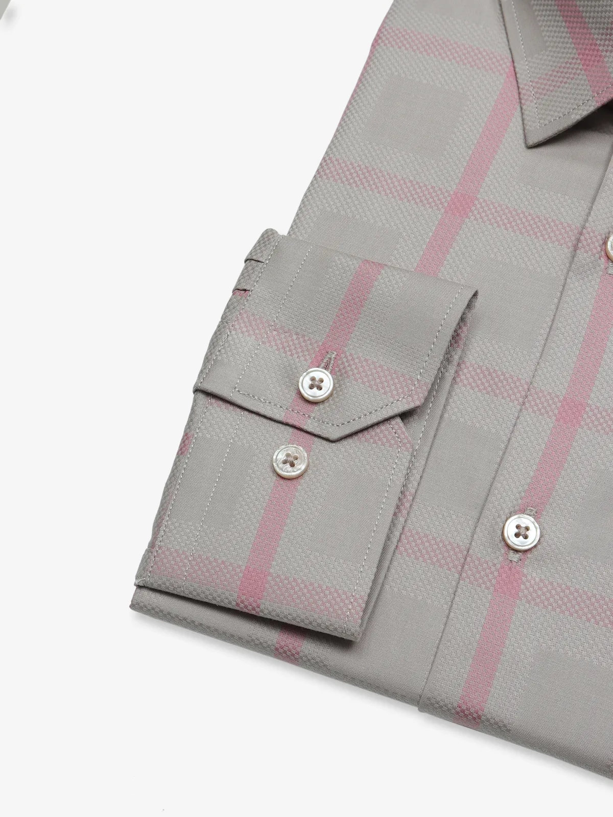 Avega beige cotton checks shirt