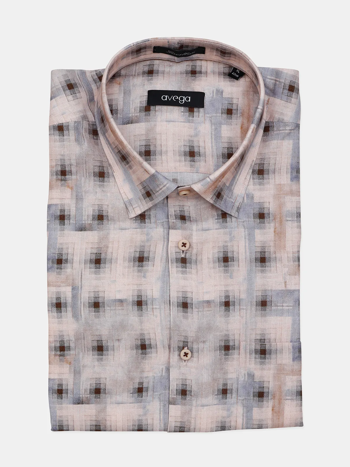 Avega beige party wear cotton shirt