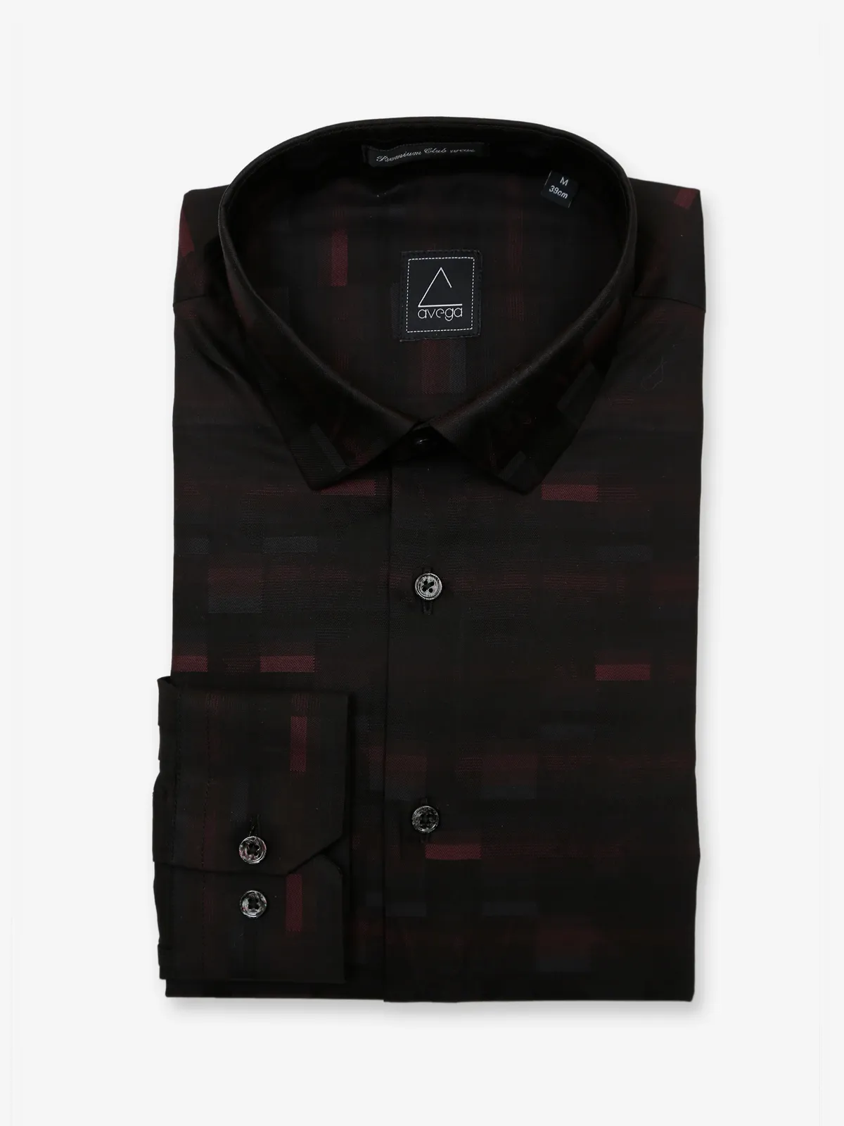 Avega black cotton shirt in printed