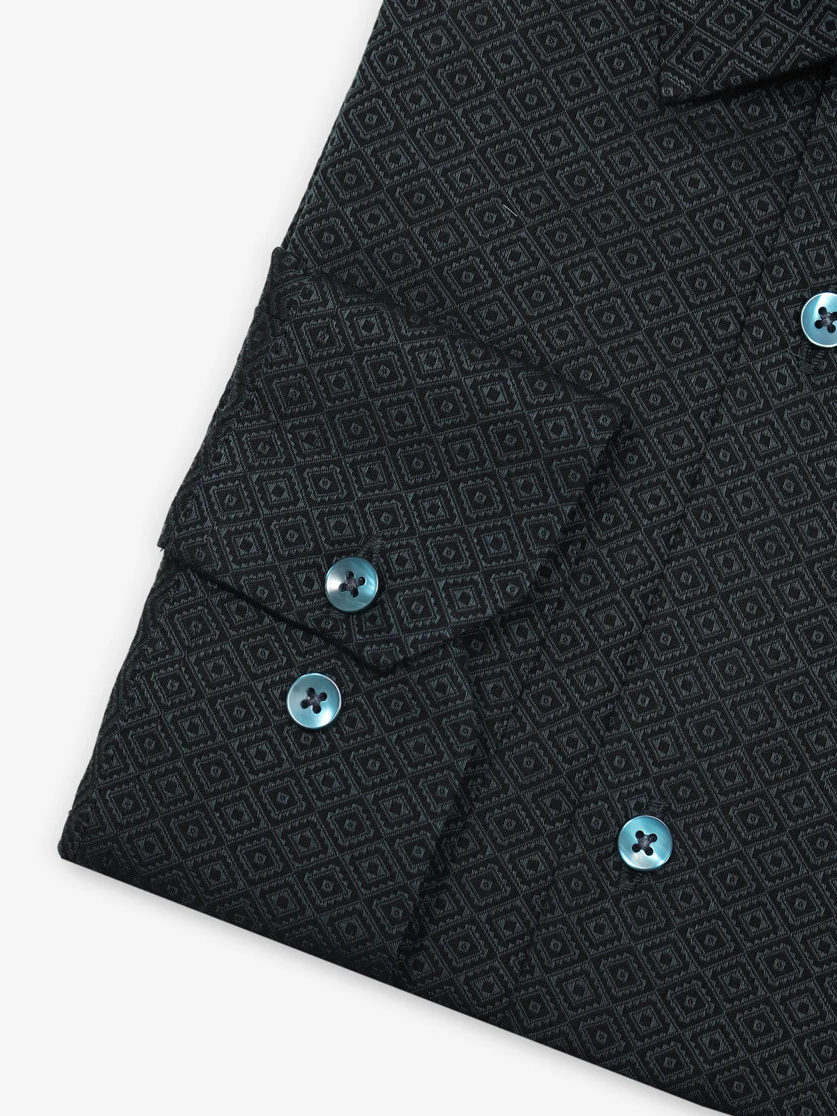 AVEGA black texture formal shirt in cotton
