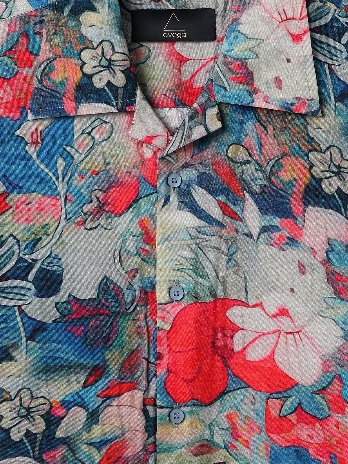 AVEGA blue floral printed shirt