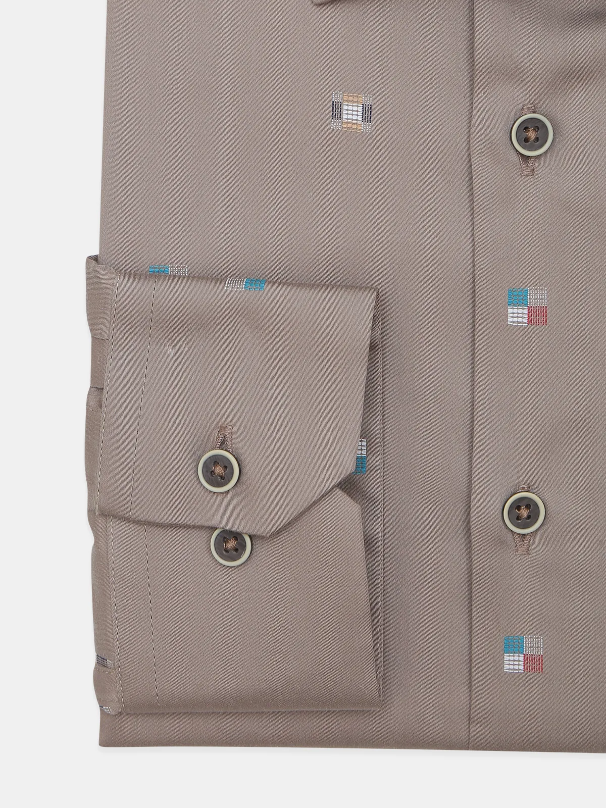 Avega brown printed cotton shirt