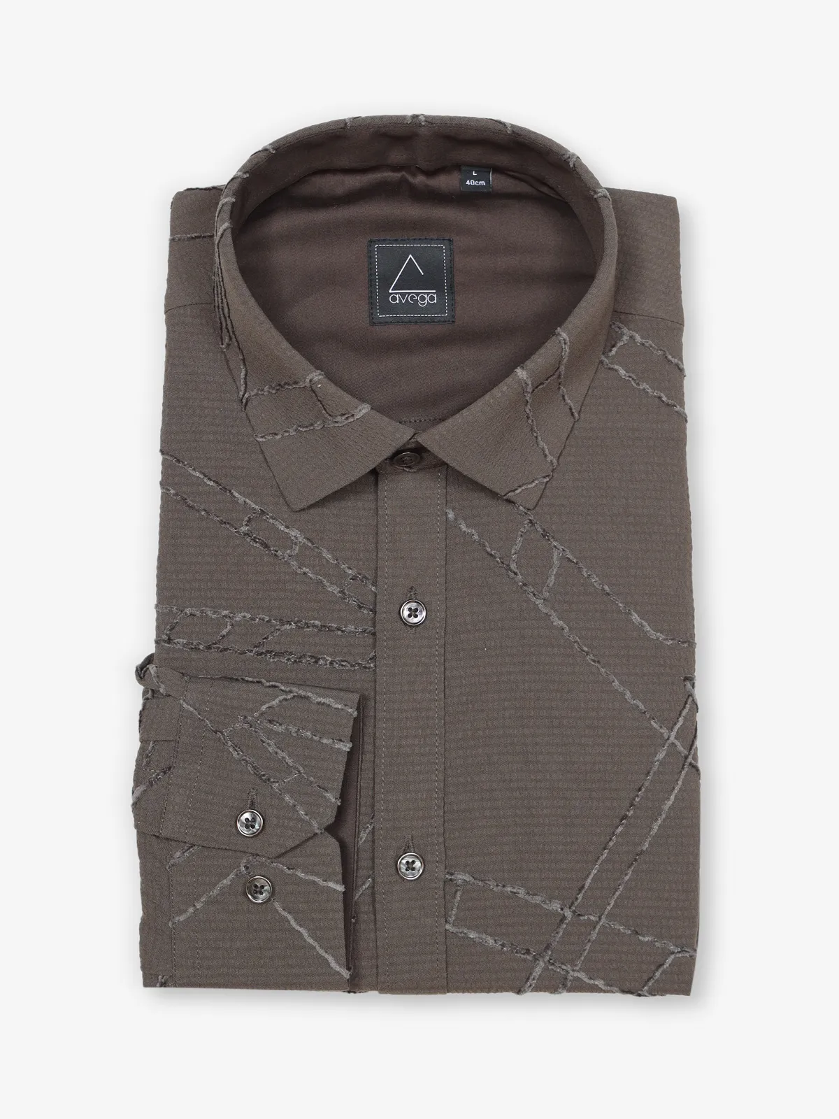 AVEGA charcoal cotton party shirt