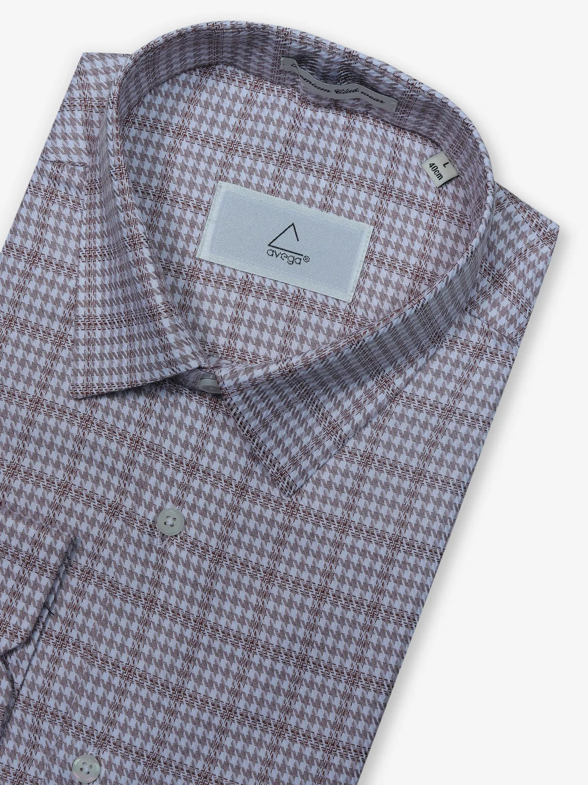 AVEGA checks white cotton shirt