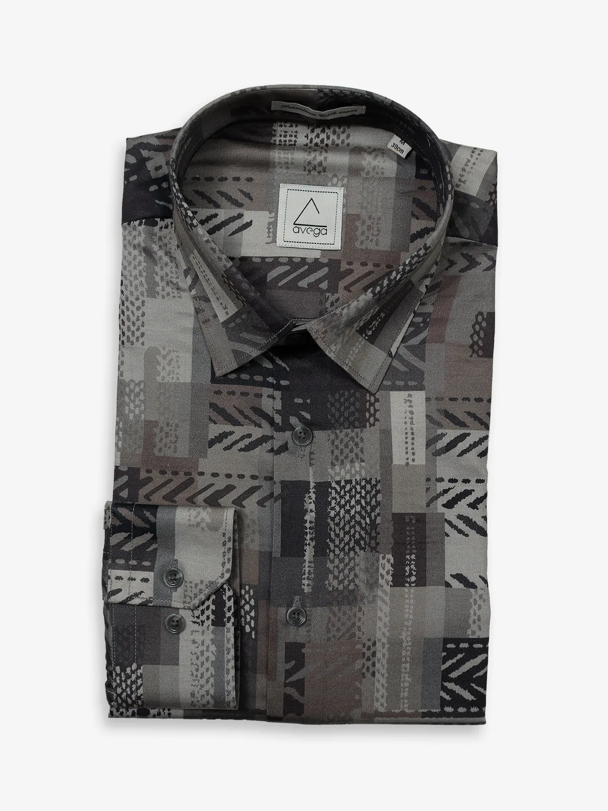 AVEGA cotton brown printed shirt