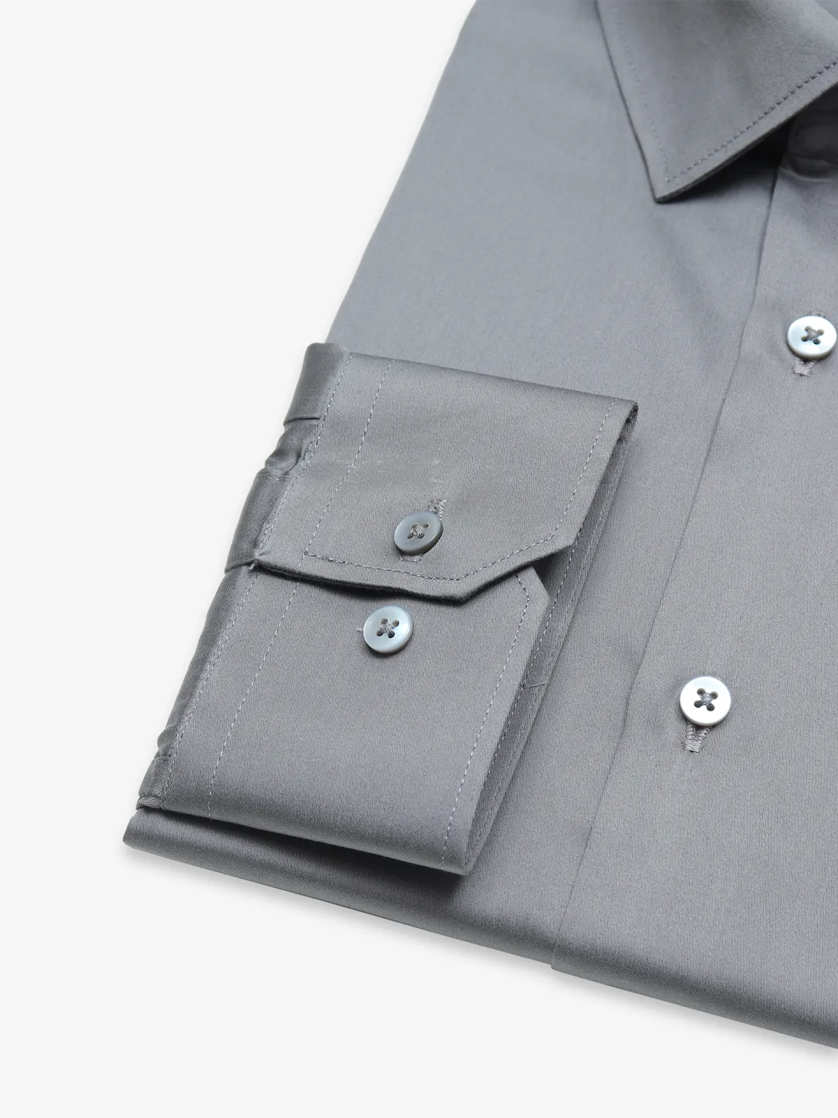 Avega cotton grey plain shirt