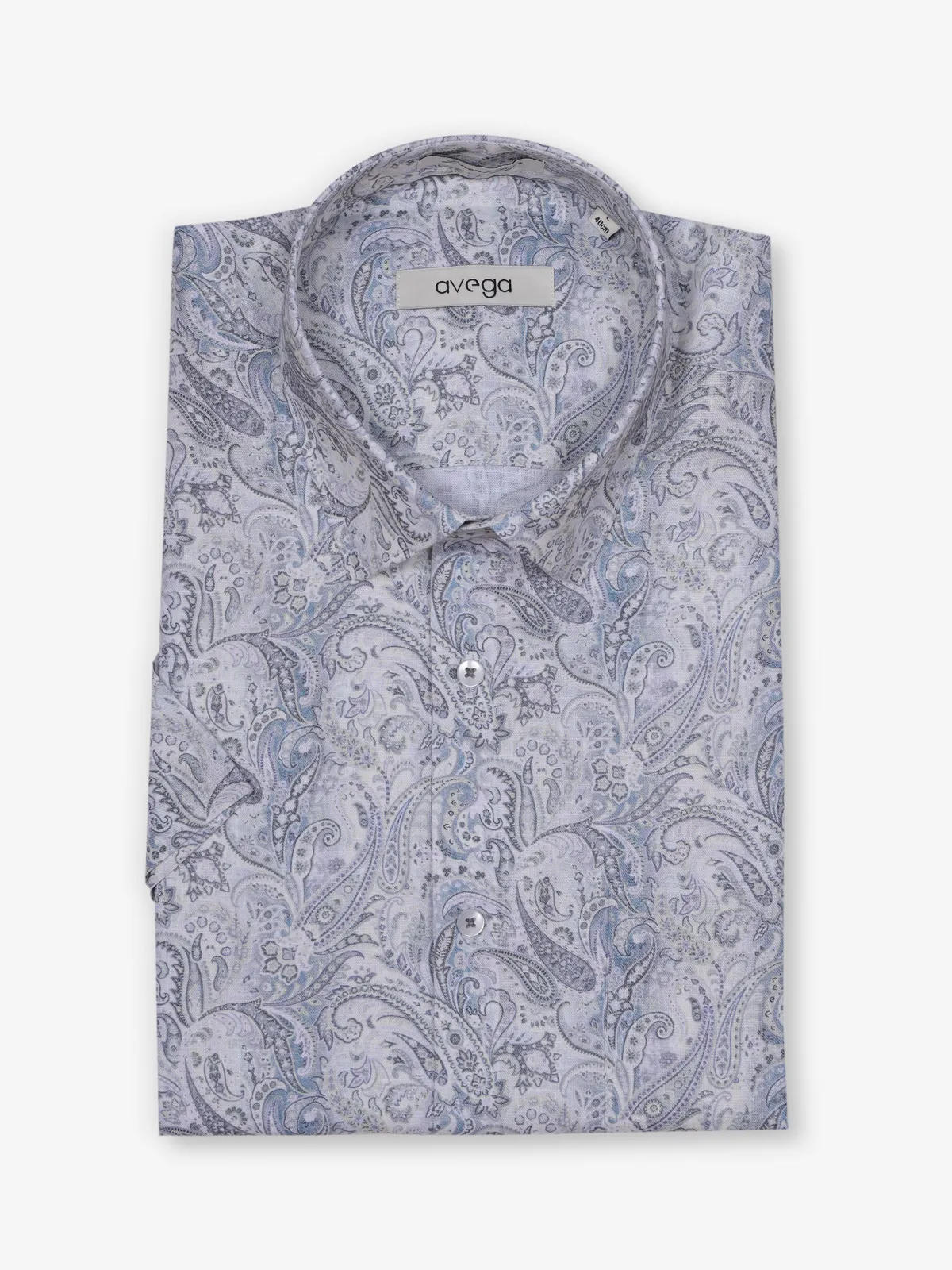 AVEGA cotton white party shirt with print