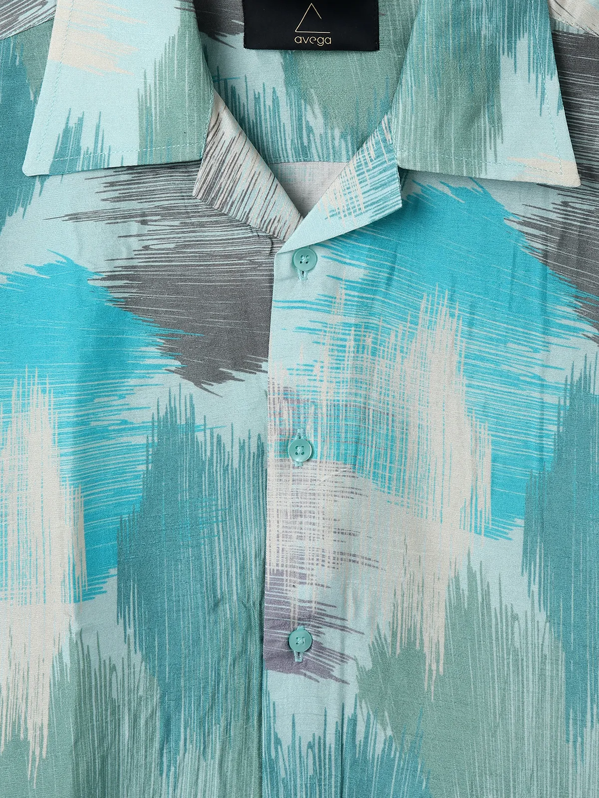 AVEGA green and blue printed shirt