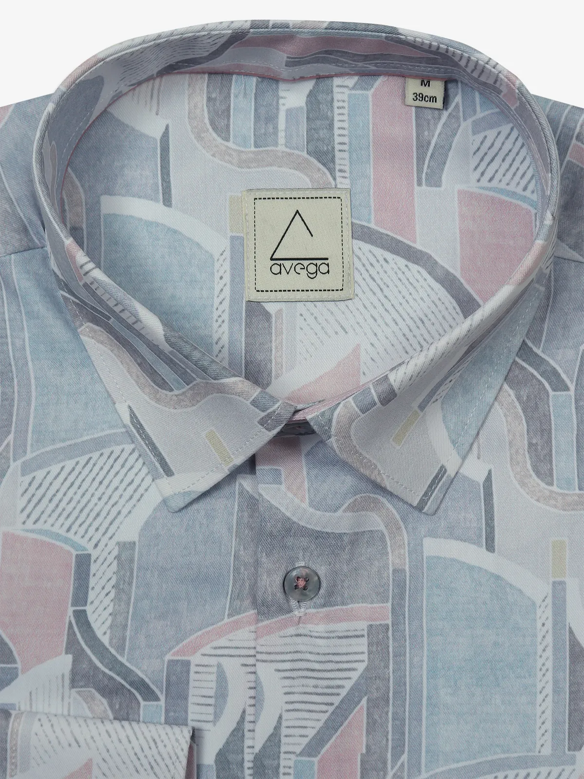 AVEGA light blue printed cotton shirt