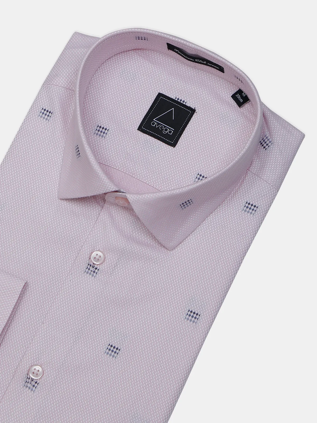 Avega light pink cotton printed shirt