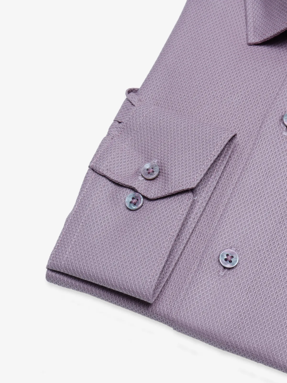 Avega light purple cotton textured shirt