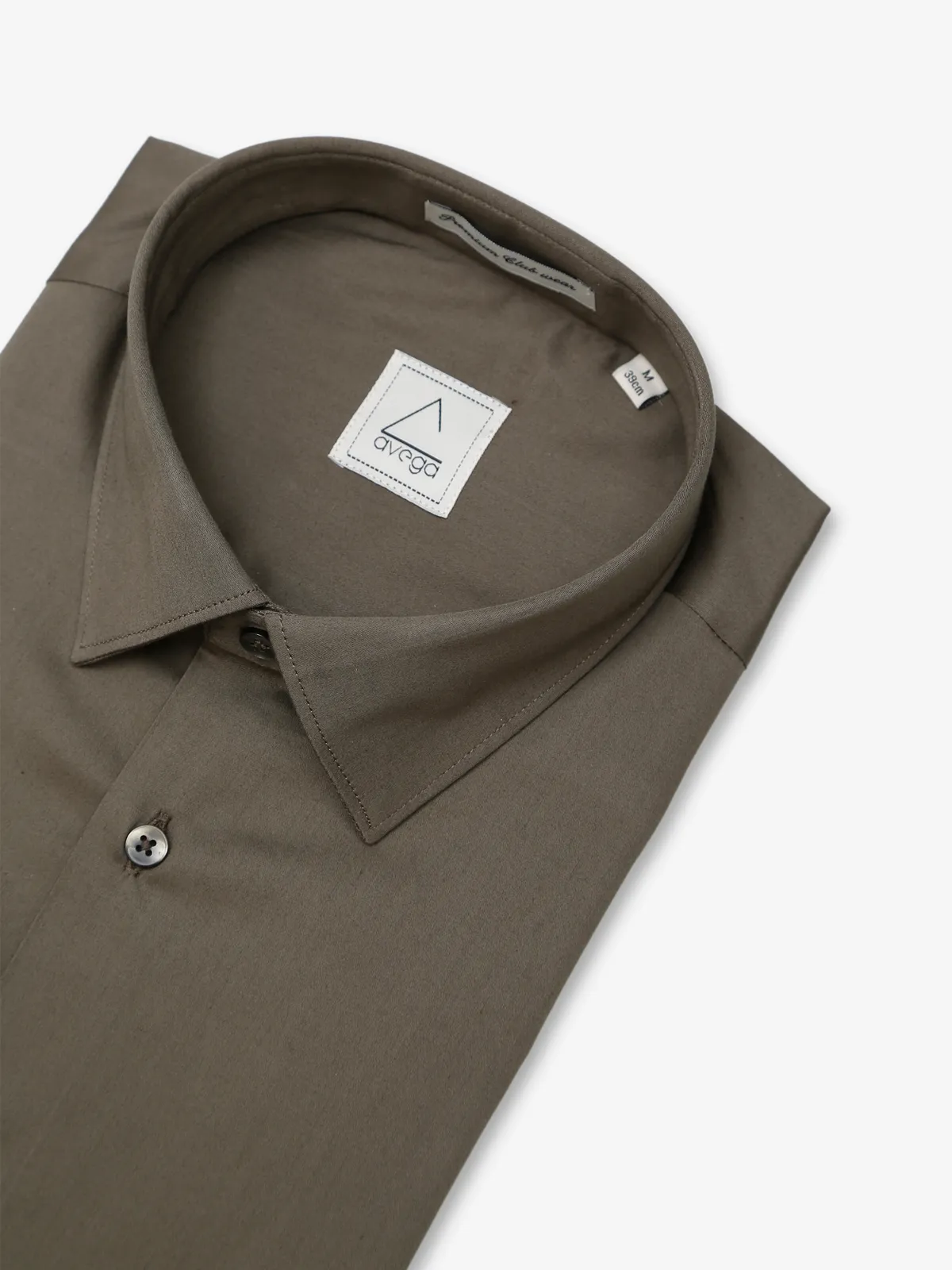 Avega moss green plain shirt