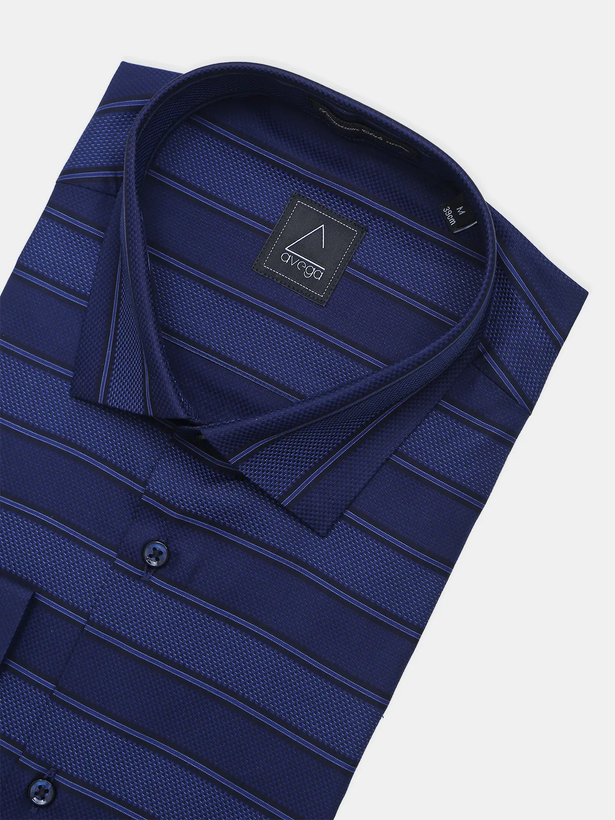 Avega navy color stripe cotton shirt