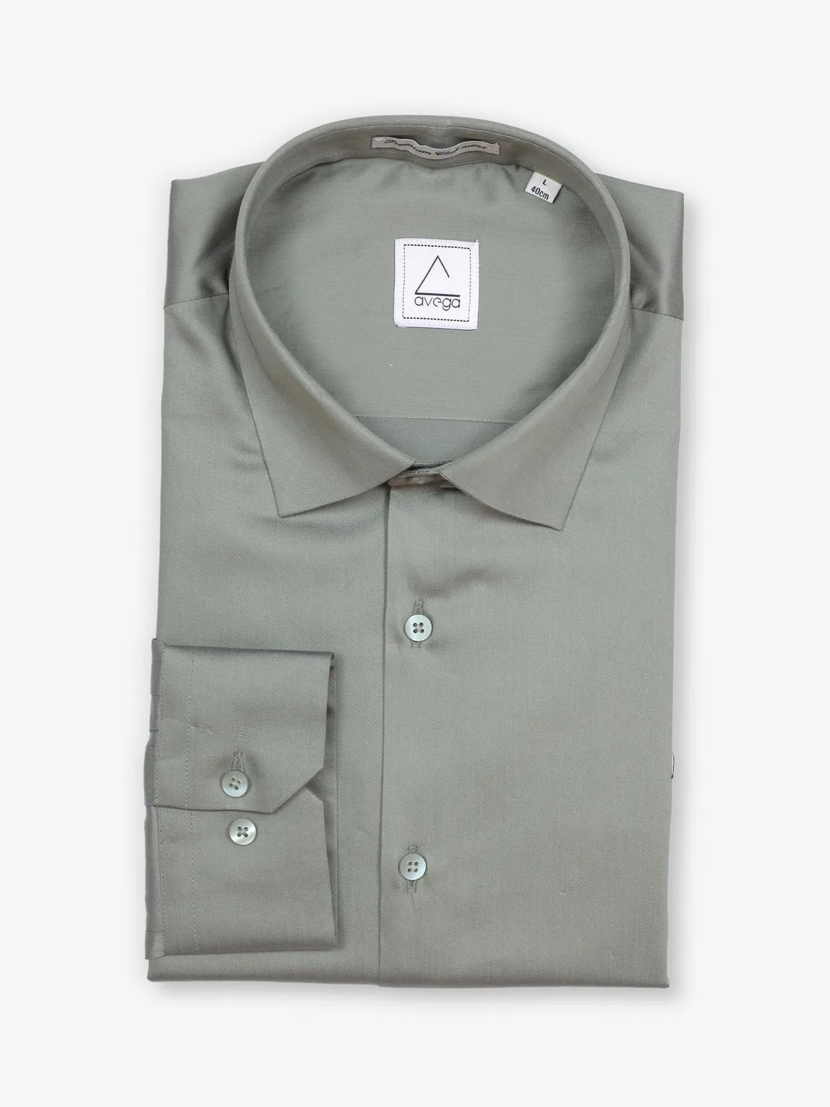 AVEGA pista green plain shirt