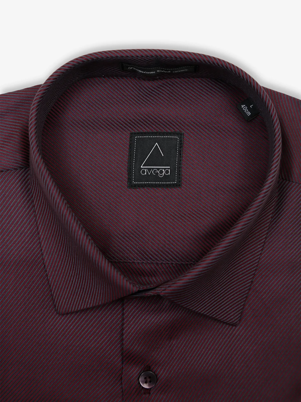 Avega purple cotton textured shirt