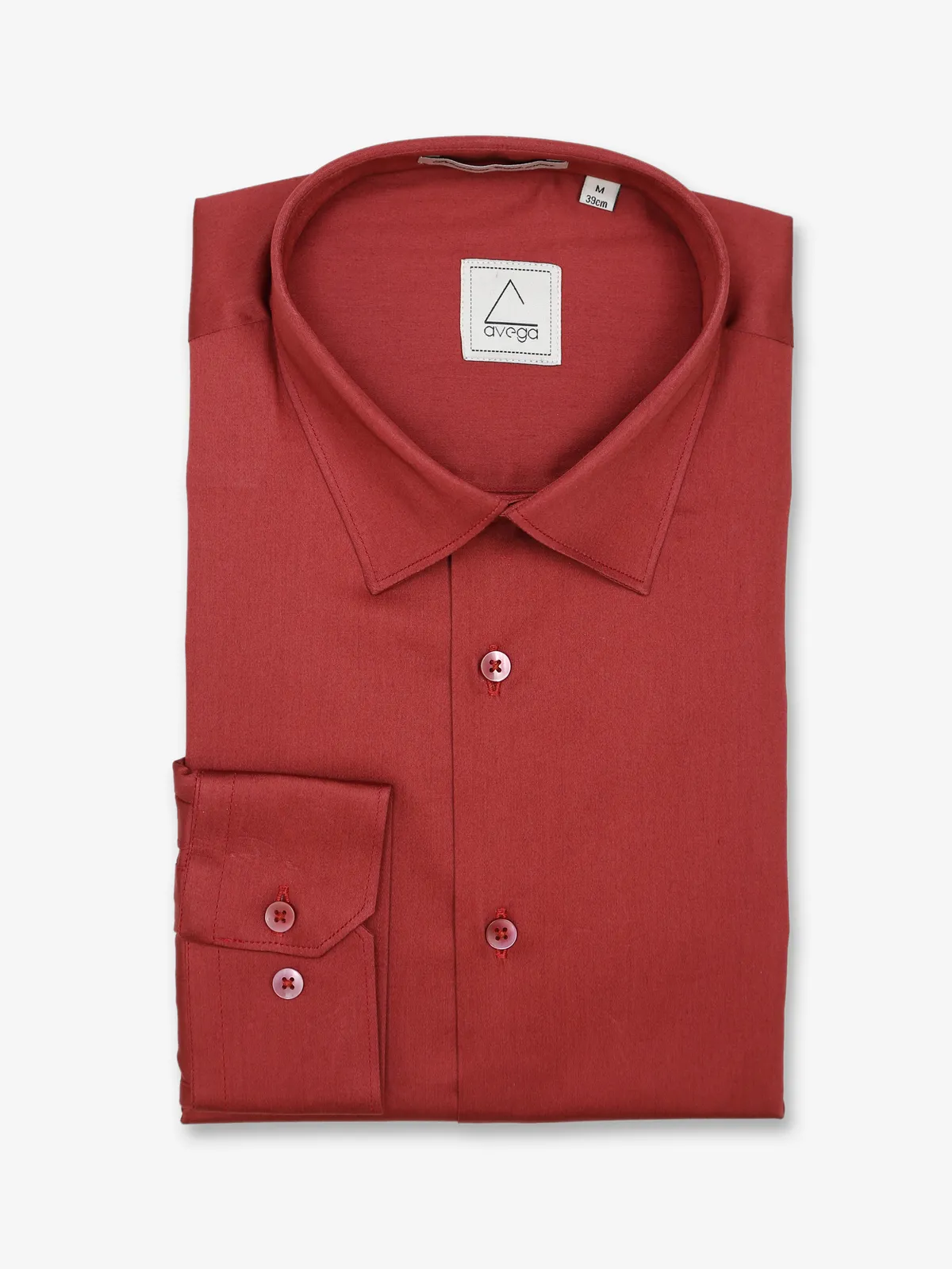 Avega rust orange plain formal shirt