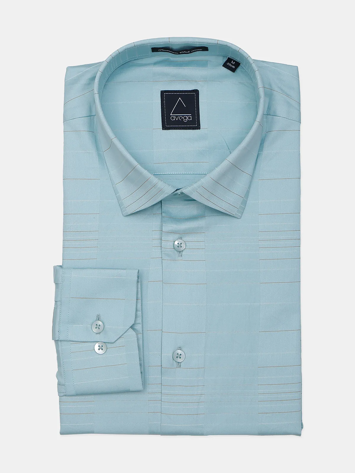 Avega sea green cotton formal shirt