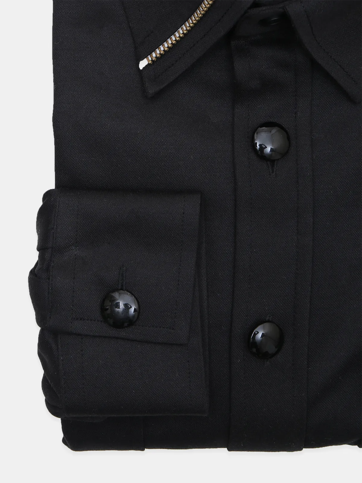 Avega solid cotton black hue shirt